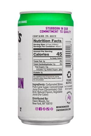 Owen's Craft Mixers: Owens-8oz-2024-TransfusionMix-Facts