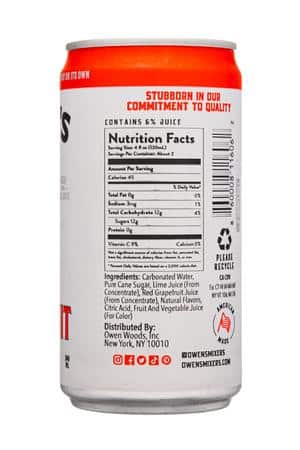 Owen's Craft Mixers: Owens-8oz-2024-RioRedGrapefruit-Facts
