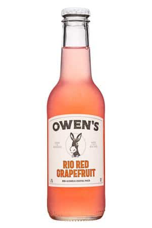 Owen's Craft Mixers: Owens-9oz-2023-NonAlcMixer-RioRedGrapefruit-Front