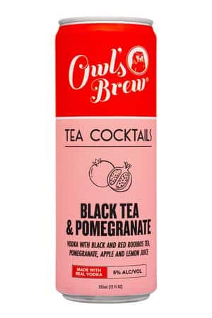 Owl's Brew: OwlsBrew-12oz-2023-TeaCocktail-BlackTeaPom