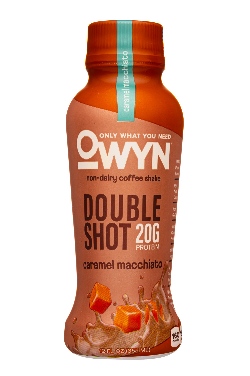 OWYN: Only What You Need: OWYN-12oz-2023-DoubleShot-CaramelMacc-Front