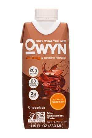 OWYN: Only What You Need: Owyn-11oz-2024-MealReplacementShake-Choc-Front