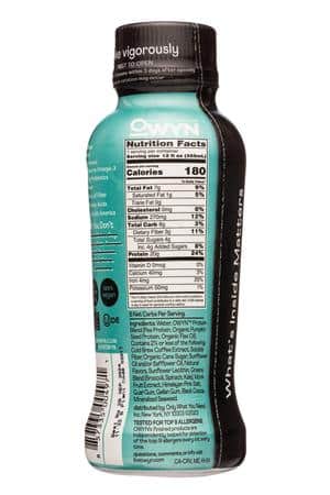 OWYN: Only What You Need: OWYN-12oz-2023-20gProtein-ColdBrew-Facts