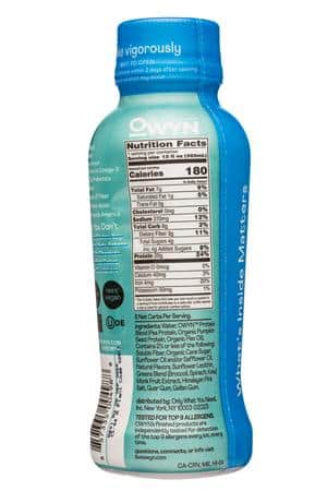OWYN: Only What You Need: OWYN-12oz-2023-20gProtein-SmoothVanilla-Facts