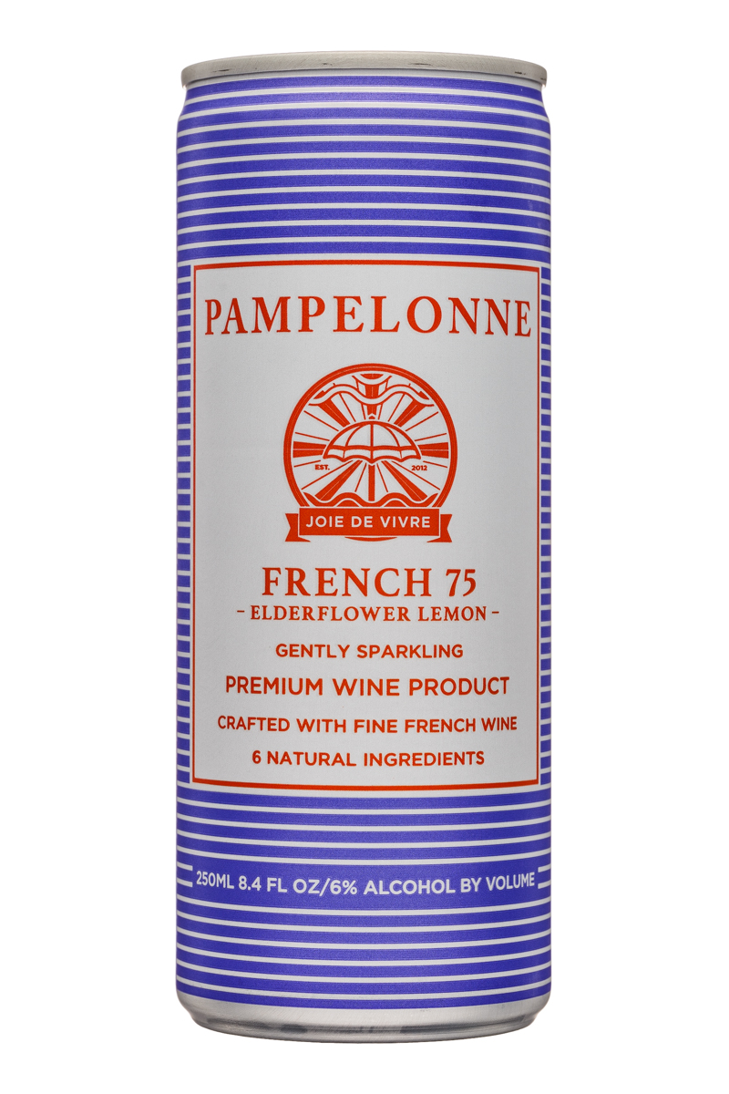 Pampelonne: Pampelonne-8oz-SparklingWine-French75-Front