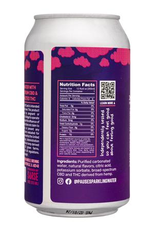 Pause Sparkling Water: PausePlus-12oz-2024-SparkTHC-Wildberry-Facts