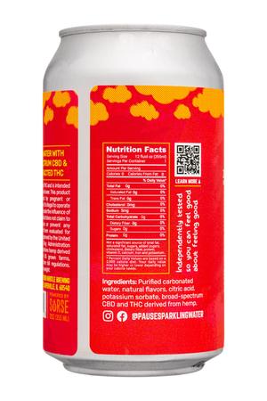 Pause Sparkling Water: PausePlus-12oz-2024-SparkTHC-Tropicool-Facts
