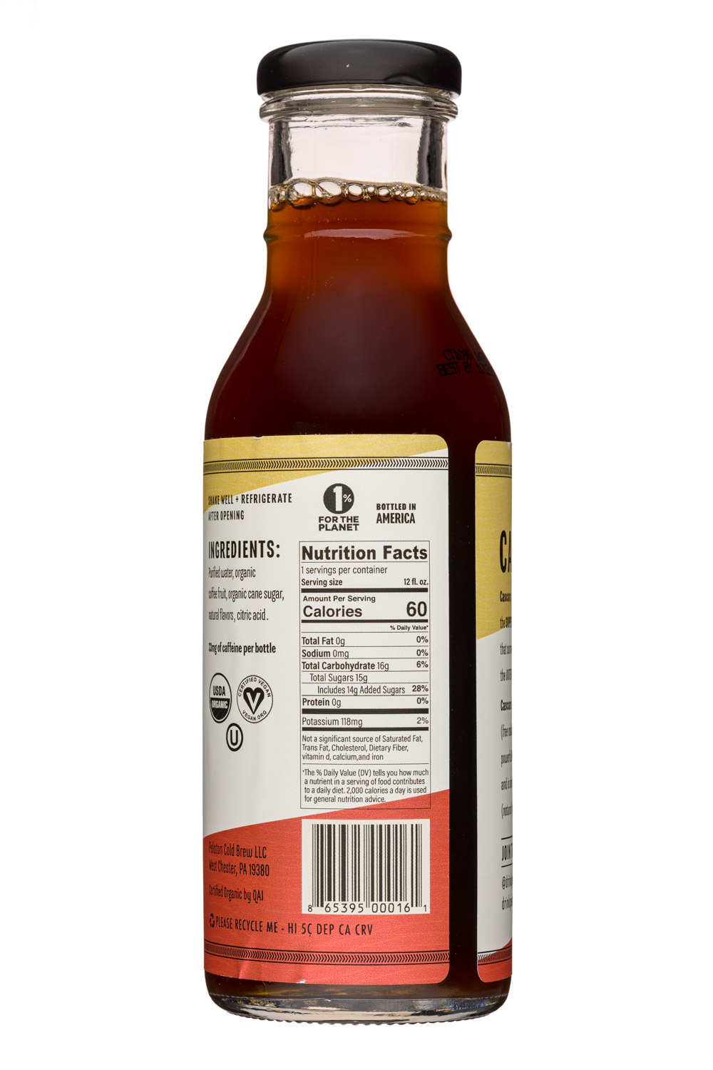 Peloton: Peloton-12oz-CascaraTea-PeachGinger-Facts