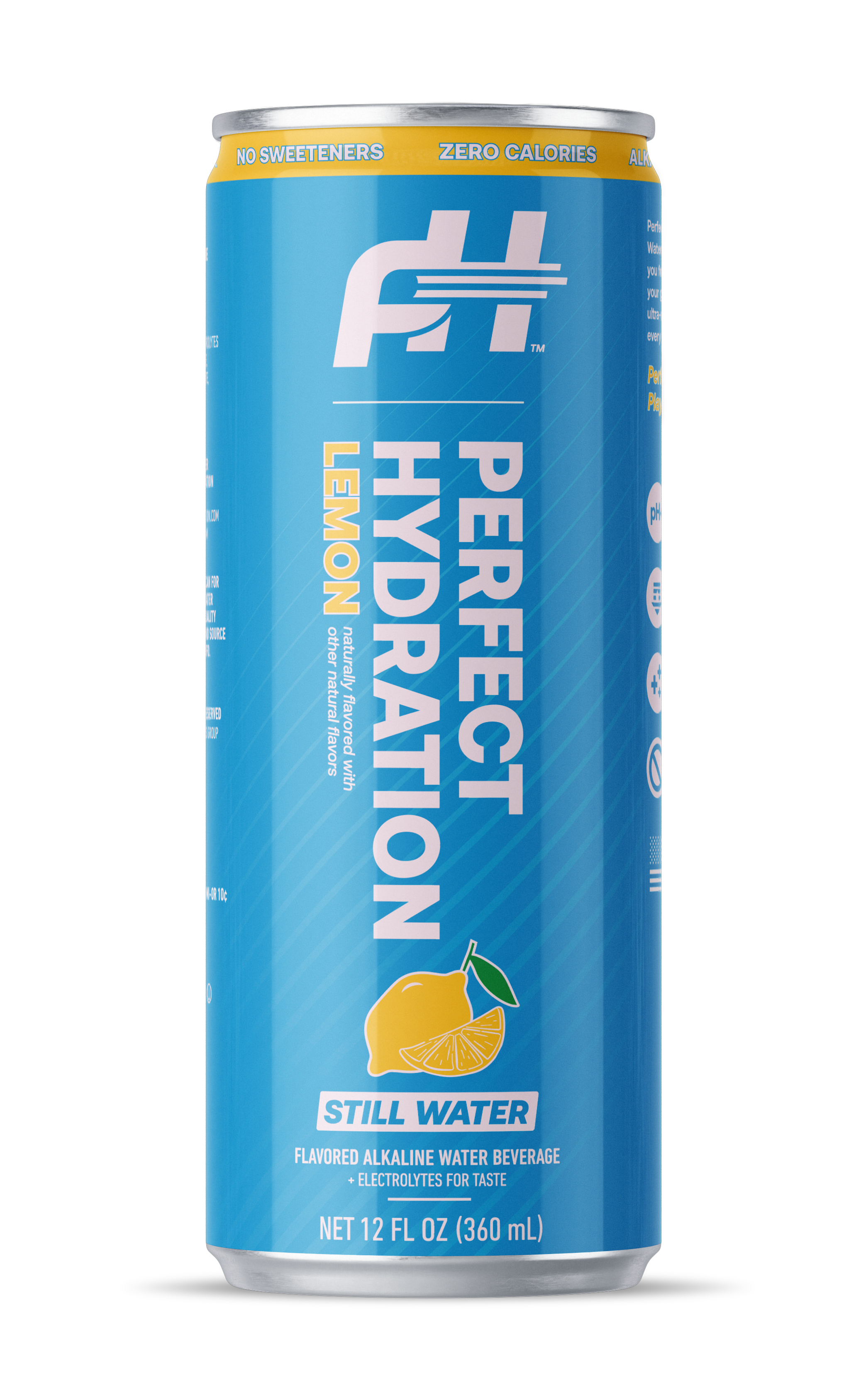 Perfect Hydration: Photo of Perfect Hydration Lemon Flavored Alkaline Water - 12 oz. Can - Perfect Hydration (uploaded by company)
