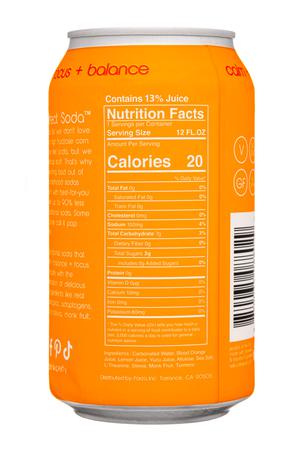 Perfy: Perfy-12oz-2022-Soda-BloodOrange-Facts