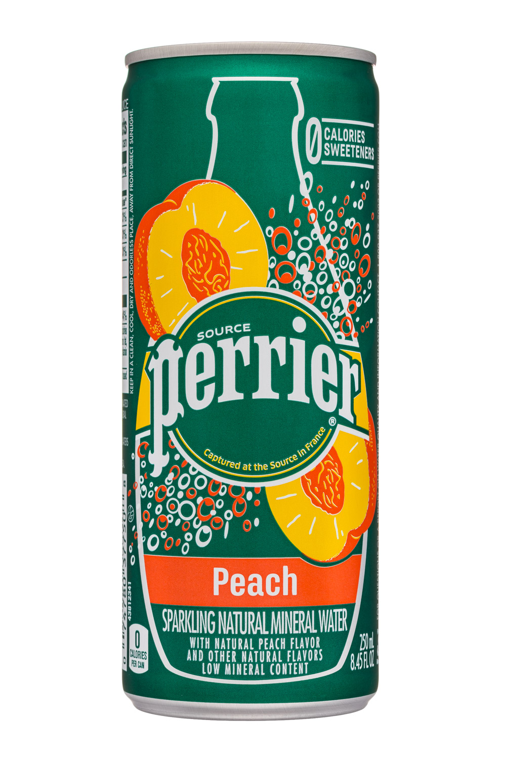 Perrier: Perrier-8oz-Sparkling-Peach-Front