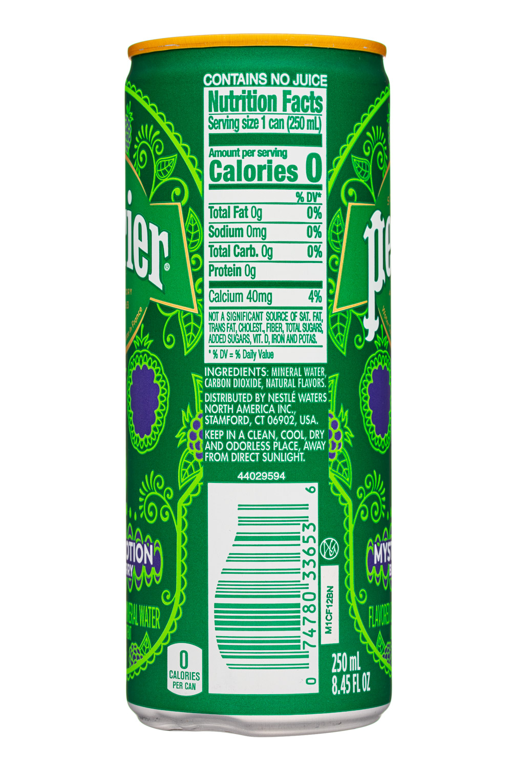 Perrier: Perrier-8oz-2021-SparklingWater-MysteryPotion-Blackberry-Facts