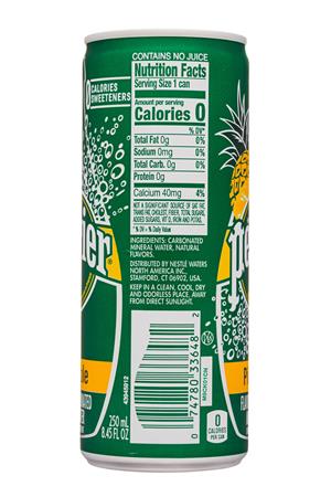 Perrier: Perrier-12oz-2020-SparklingMineralWater-Pineapple-Facts