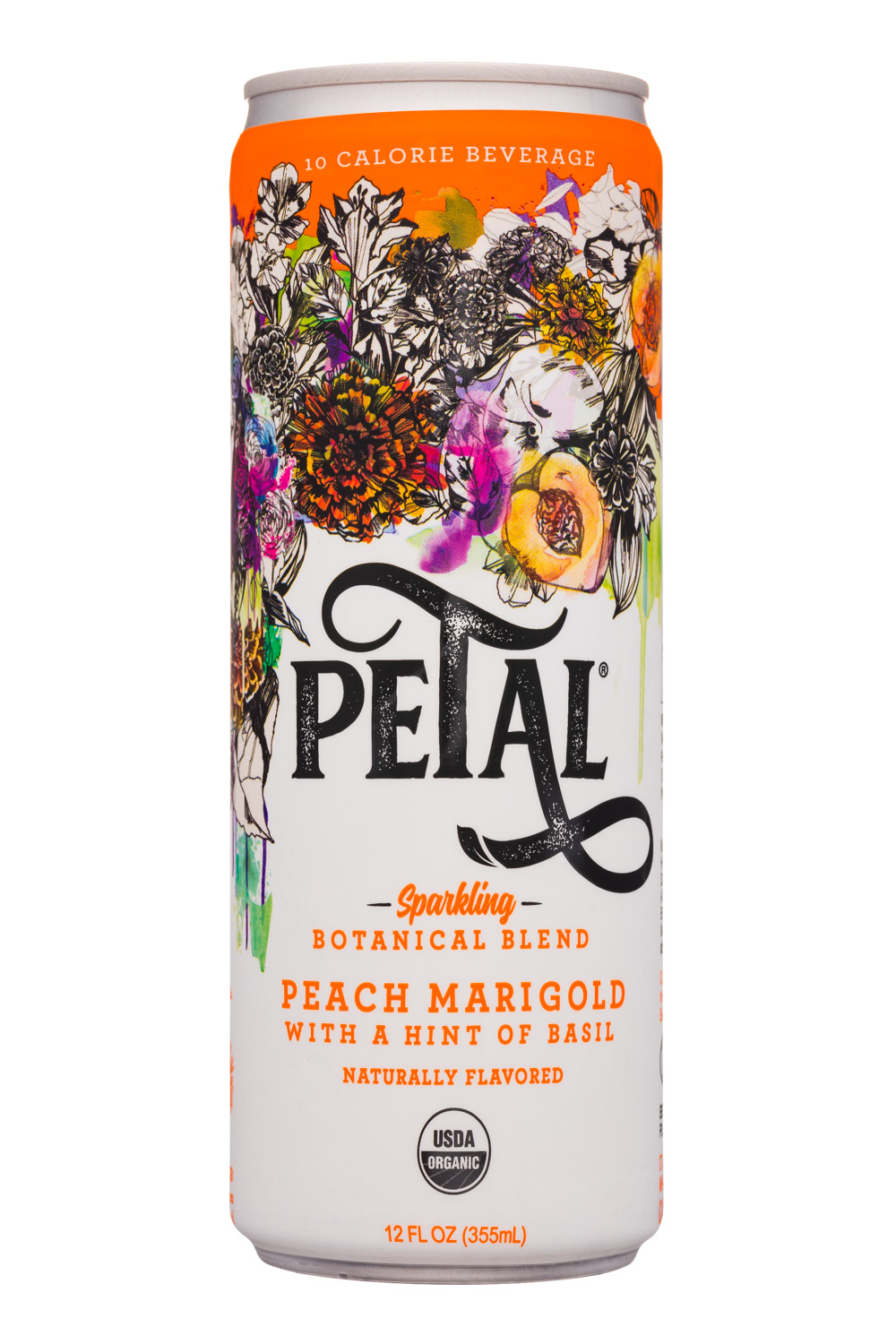 Petal: Petal-12oz-SparklingBotanical-PeachMarigold-Front