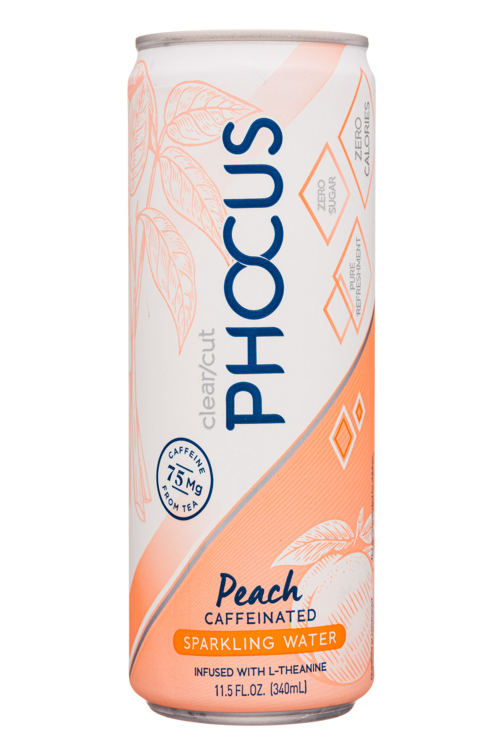 Phocus: Phocus-12oz-SparklingWater-Peach-Front