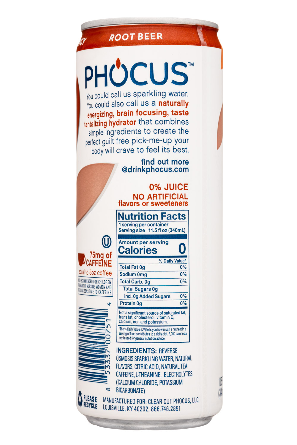 Phocus: Phocus-12oz-2021-EnergizingSparkling-RootBeer-Facts