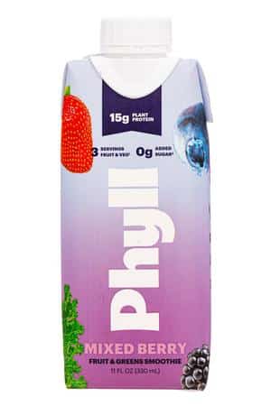 Phyll: Phyll-11oz-2022-FruitGreenSmoothie-MixedBerry-Front
