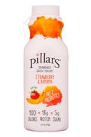 Pillars Drinkable Greek Yogurt: Pillars-12oz-RTDGreekYogurt-StrawberryBanana-Front
