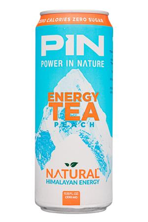 PIN ENERGY TEA: PowerInNature-11oz-2021-EnergyTea-Peach-Front