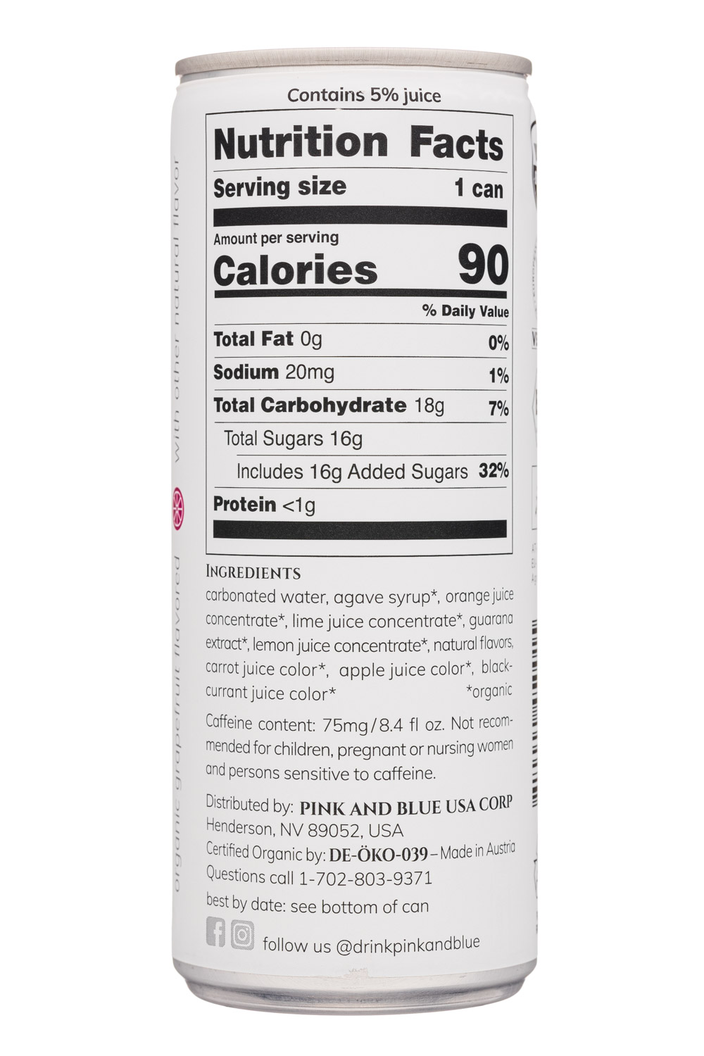 Pink & Blue: Pink-8oz-2020-EnergyDrink-Grapefruit-Facts