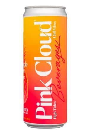 Pink Cloud Beverages: PinkCloud-12oz-2022-Sparkling-PineappleYuzuLime-Front