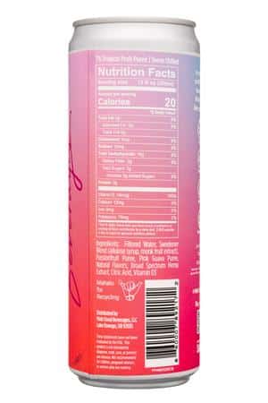 Pink Cloud Beverages: PinkCloud-12oz-2022-Sparkling-LilikoiGuava-Facts