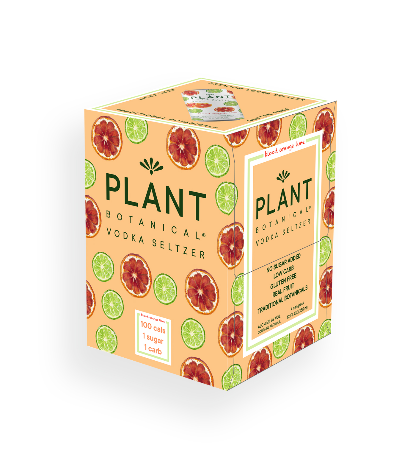 Plant Botanical Vodka Seltzer: Photo of Blood Orange Lime - Plant Botanical Vodka Seltzer (uploaded by company)