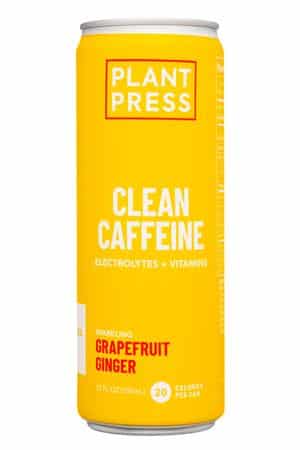 Plant Press: PlantPress-12oz-2023-CleanCaffeine-GrapefruitGinger-Front