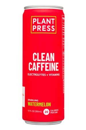 Plant Press: PlantPress-12oz-2023-CleanCaffeine-Watermelon-Front