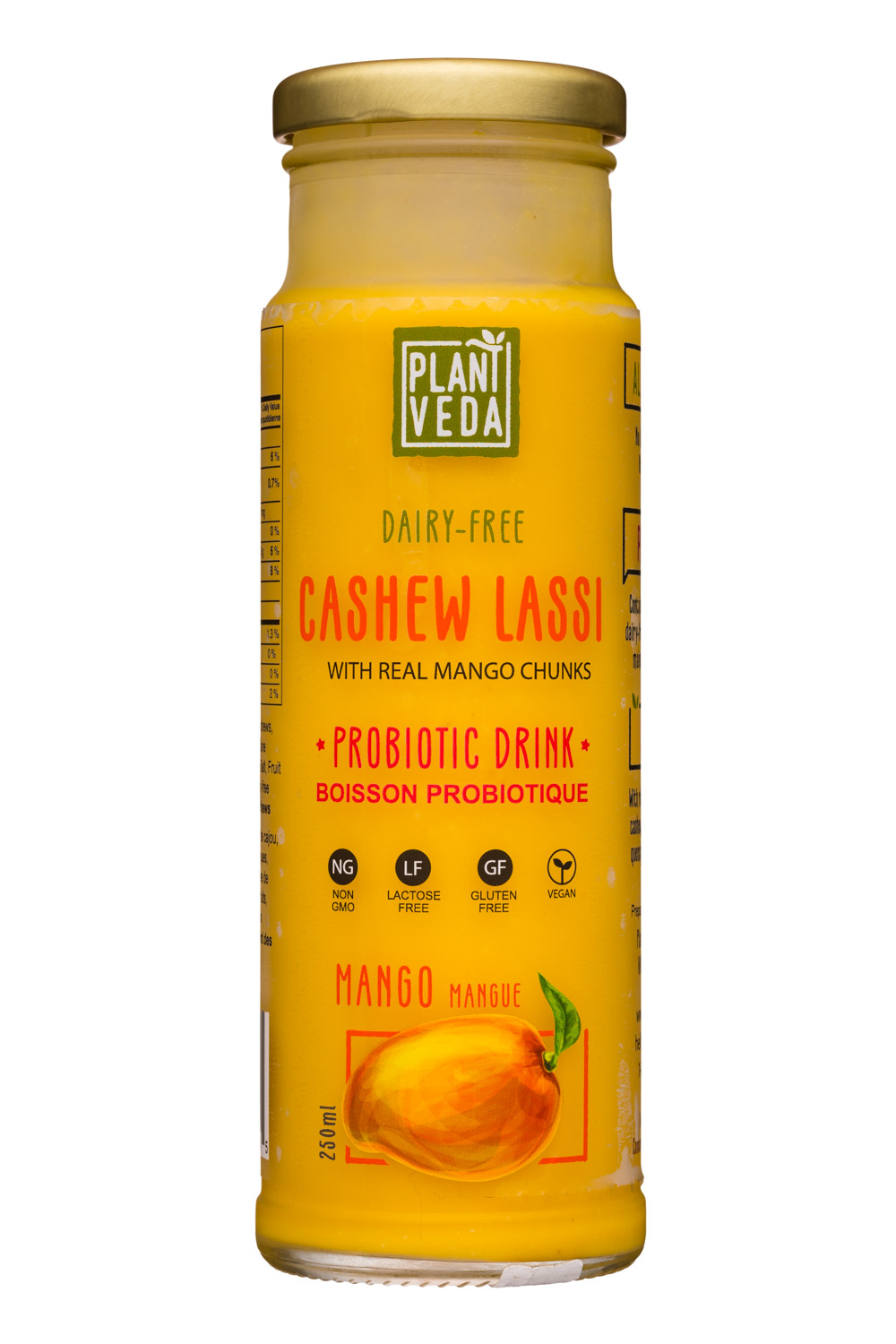 Plant Veda: PlantVeda-250ml-CashewLassi-Mango-Front
