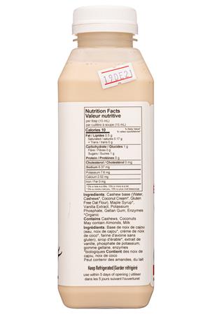 Plant Veda: PlantVeda-500ml-2022-CashewCreamer-Vanilla-Facts