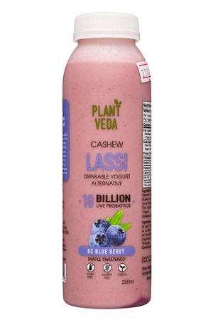 Plant Veda: PlantVeda-250ml-2022-CashewLassi-Blueb-Front