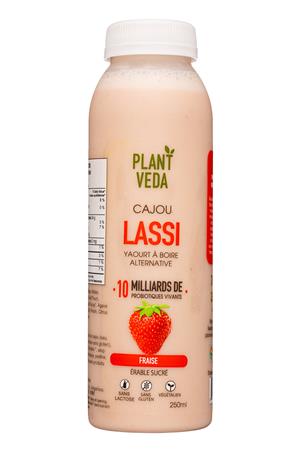Plant Veda: PlantVeda-250ml-2022-CashewLassi-Strawberry-Front