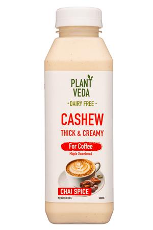 Plant Veda: PlantVeda-500ml-2022-CashewCreamer-ChaiSpice-Front