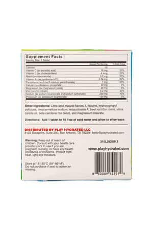 Play Hydrated: PlayHydrated-80tab-2023-FruitPunch-Facts