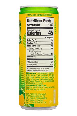 Plezi: Plezi-8oz-2024-Fizz-LemonLimeSqueeze-Facts