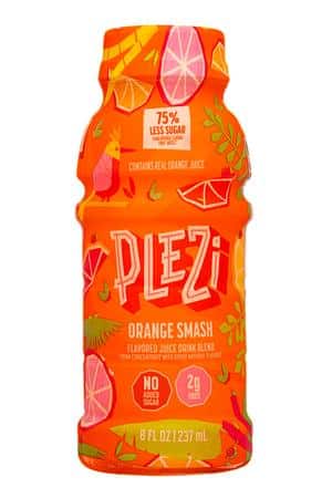 Plezi: Plezi-8oz-2024-Juice-OrangeSmash-Front