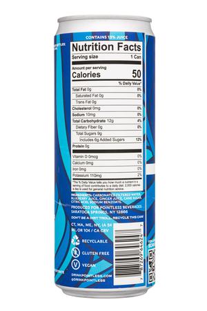 Pointless: Pointless-12oz-2023-GingerAle-Blueb-Facts