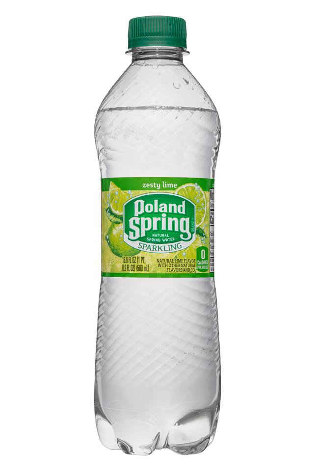 Poland Spring Nature's Blend: PolandSpring-17oz-Sparkling-ZestyLime-Front