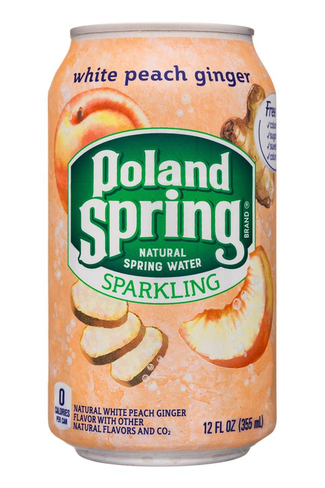 Poland Spring Nature's Blend: PolandSpring-12oz-Sparkling-WhitePeachGinger-Front