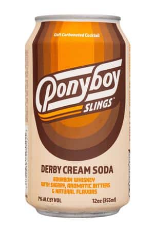 Ponyboy Slings: PonyboySlings-12oz-2023-CarbonatedCocktail-DerbyCreamSoda