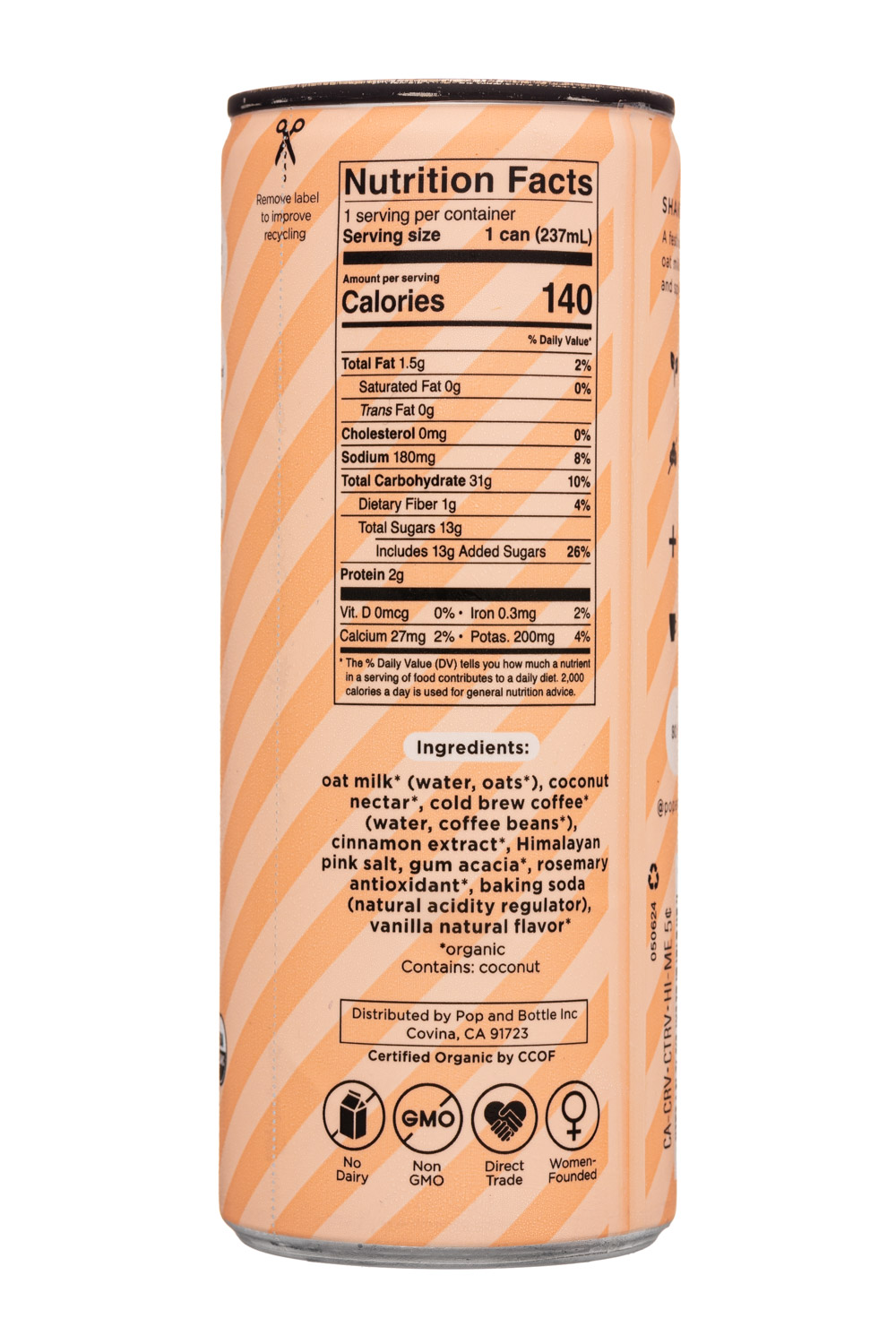 Pop & Bottle: PopAndBottle-8oz-2024-CB-OatLatte-Snickerdoodle-Facts