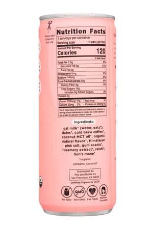 Pop & Bottle: PopAndBottle-8oz-2023-OatMilkLatte-Caramel-Facts