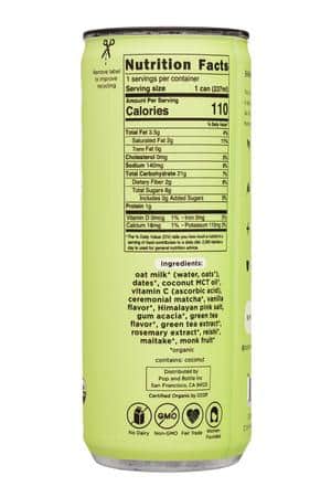 Pop & Bottle: PopAndBottle-8oz-2023-OatMilkLatte-Matcha-Facts