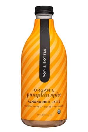 Pop & Bottle: PopAndBottle-48oz-2024-AlmondLatte-PumpkinSpice-Front