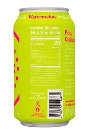Poppi: Poppi-12oz-2020-Prebiotic-Watermelon-Facts