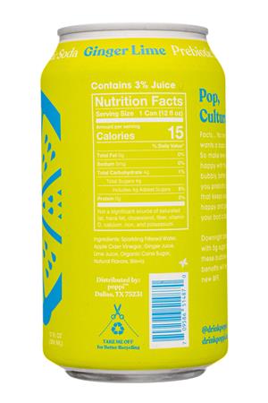 Poppi: Poppi-12oz-2020-Prebiotic-GingerLime-Facts