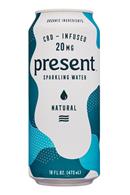 Present: Present-16oz-SparklingWater-CBD-Natural-Front