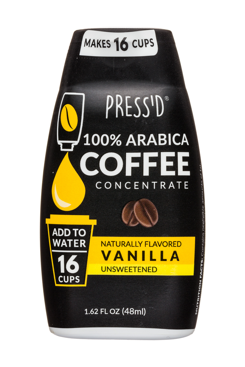 Press'd Coffee: Pressd-2oz-CoffeeConcentrate-Vanilla-Front