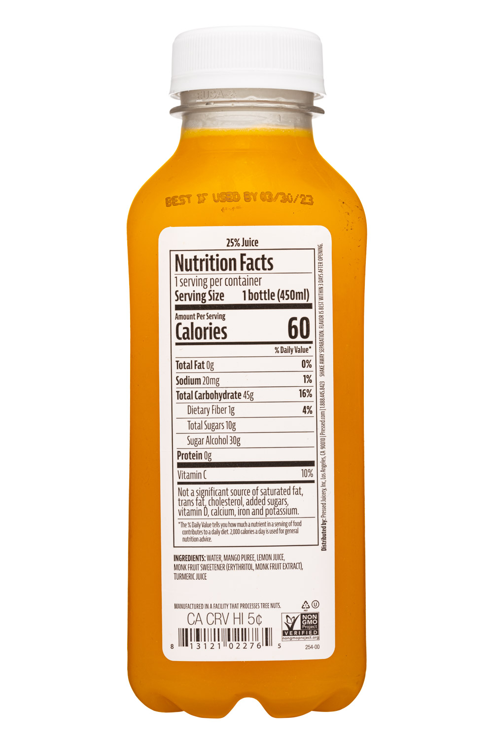 Pressed Juicery: Pressed-15-2023-Lemonade-MangoTurmeric-Facts